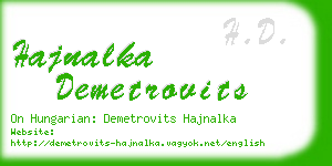 hajnalka demetrovits business card